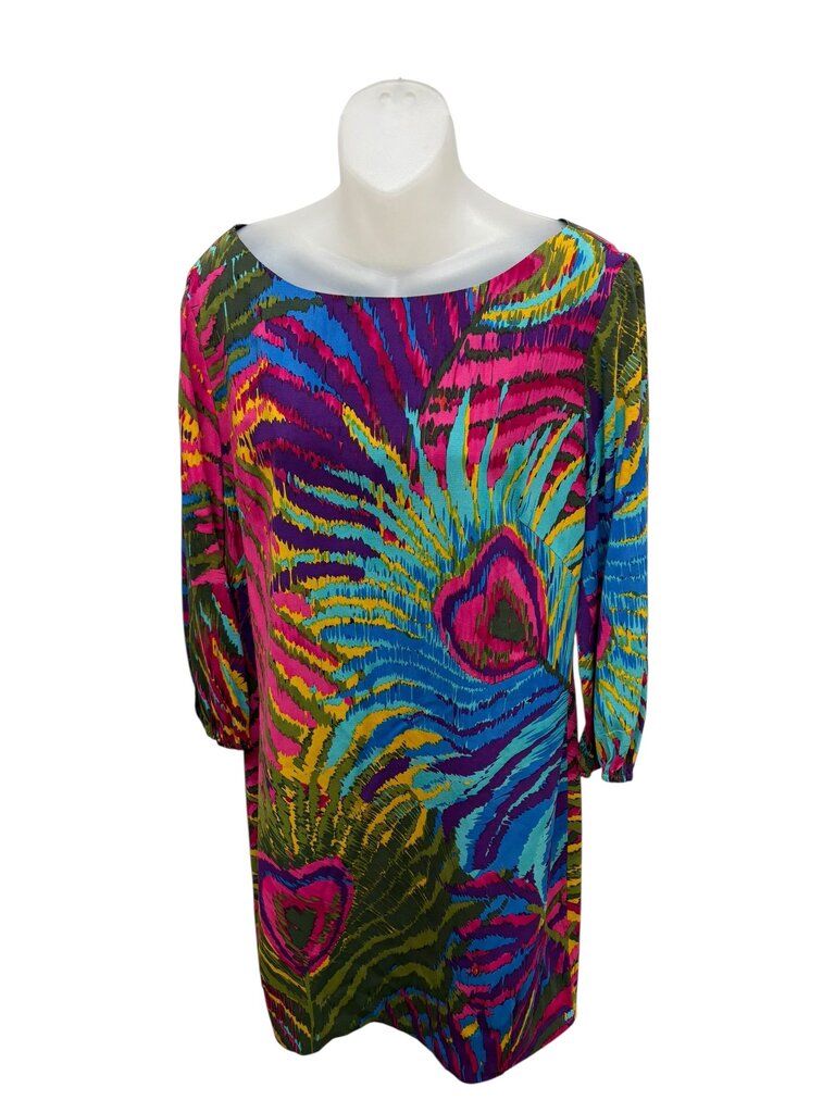 peacock feather dress