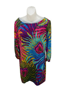 peacock feather dress