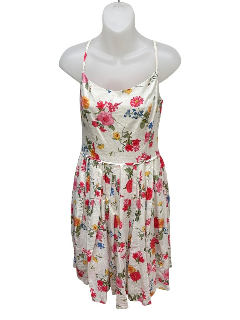 floral open back dress