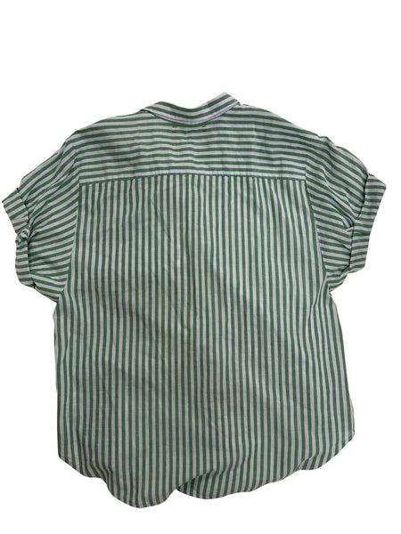 striped button down