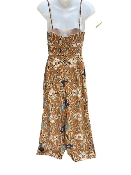 strappy floral jumpsuit