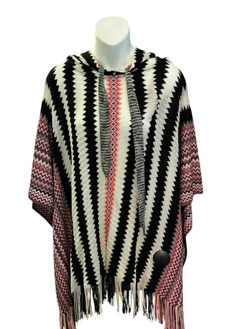 chevron hood poncho