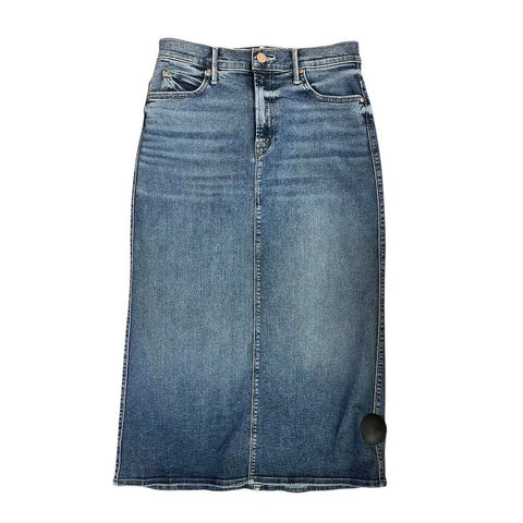 denim midi skirt