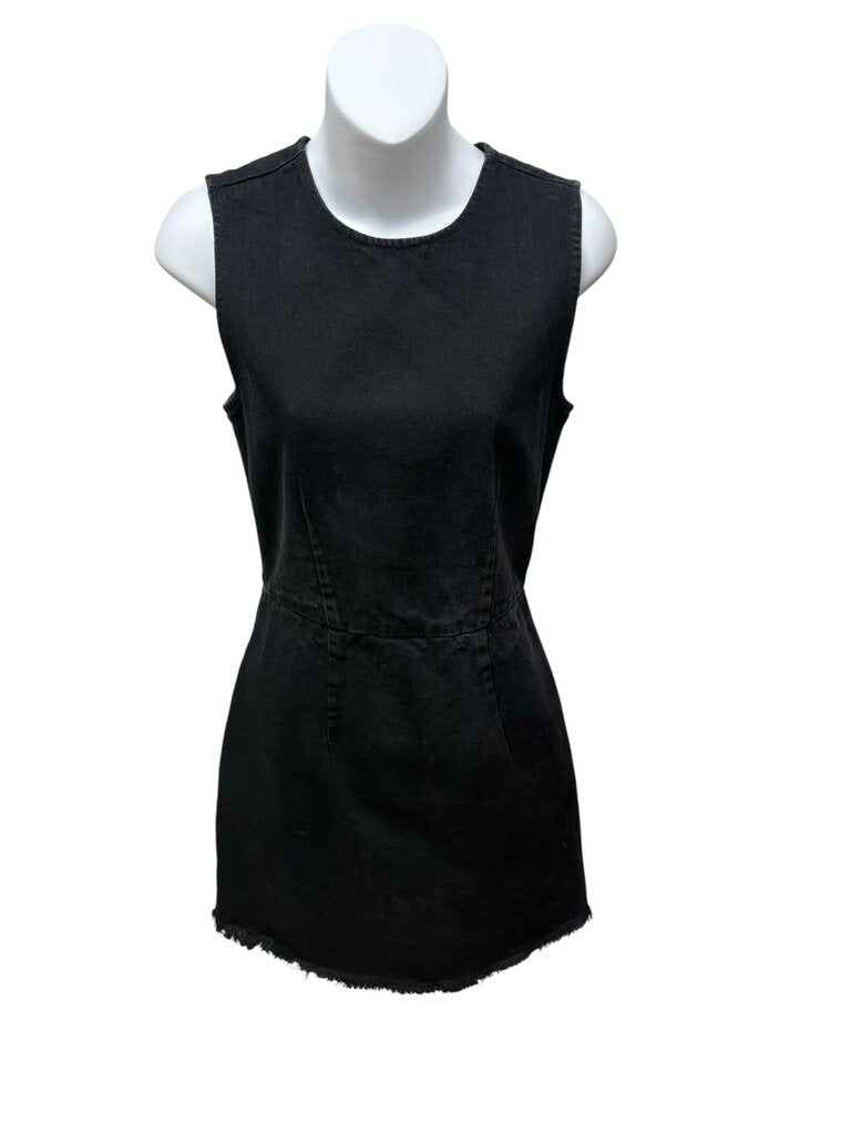 sleeveless denim dress