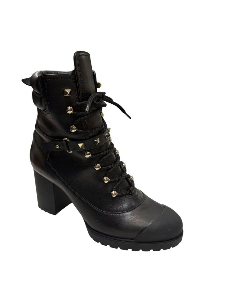 block heel studded booties