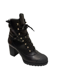 block heel studded booties