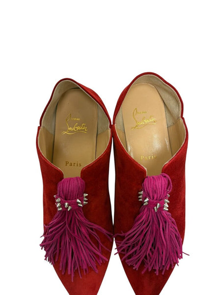 suede tassel slip on