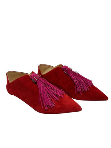 suede tassel slip on
