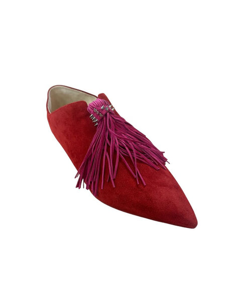 suede tassel slip on