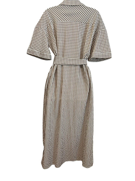 seersucker button dress