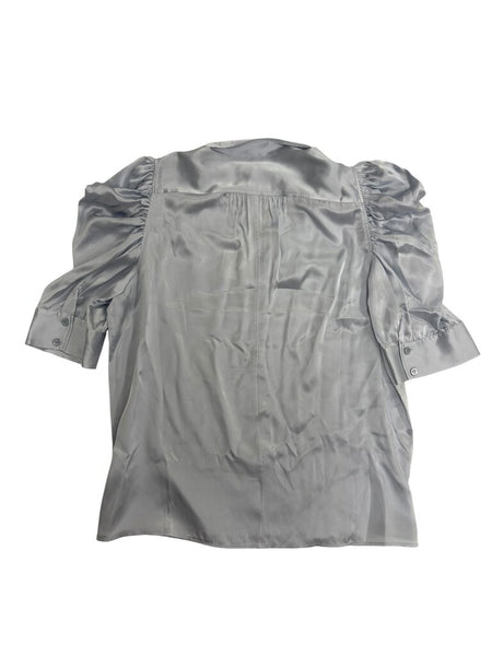 satin puff sleeve blouse