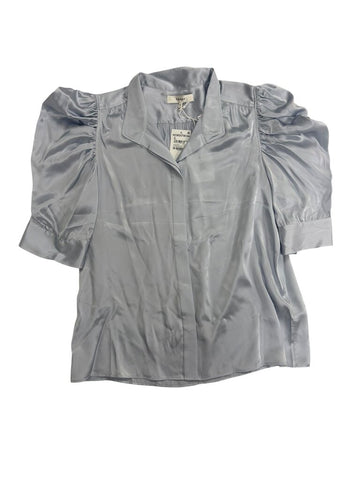 satin puff sleeve blouse
