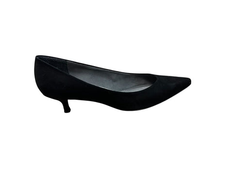 suede pump kitten heel