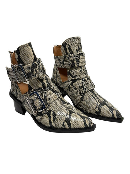 snake print boots