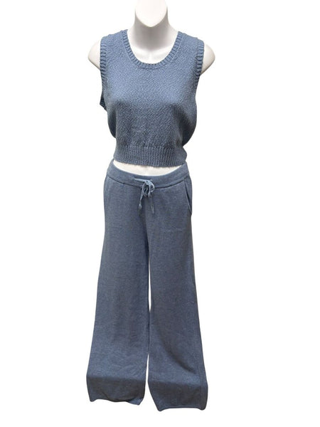 knit vest/joggers