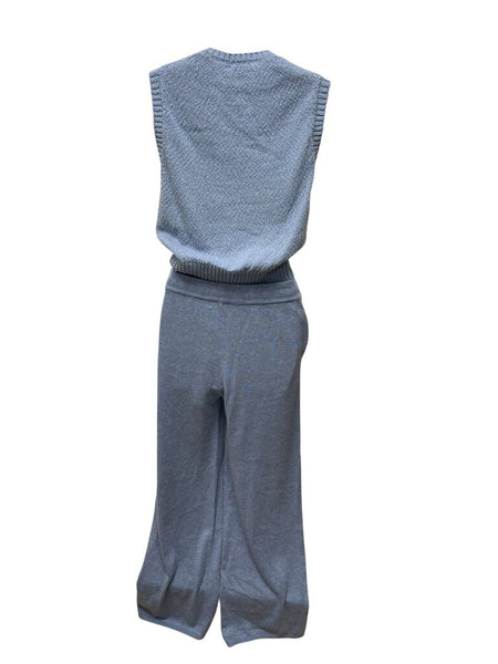 knit vest/joggers