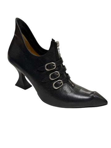 strappy pointy booties
