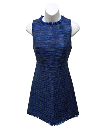 sleeveless tweed dress