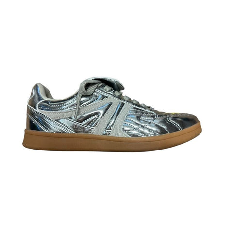 quilted metallic sneakers