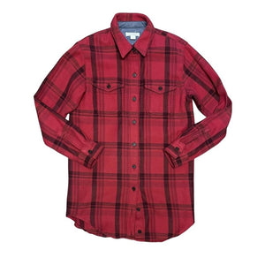 plaid button down