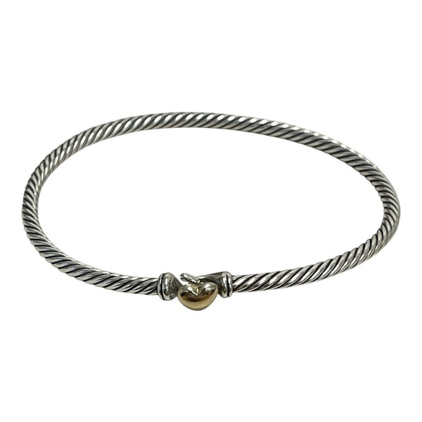 gold heart on cable
