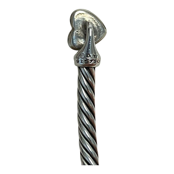 gold heart on cable