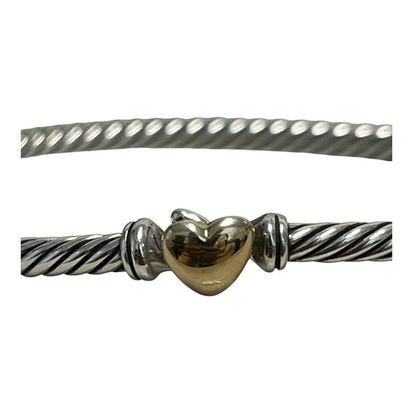 gold heart on cable