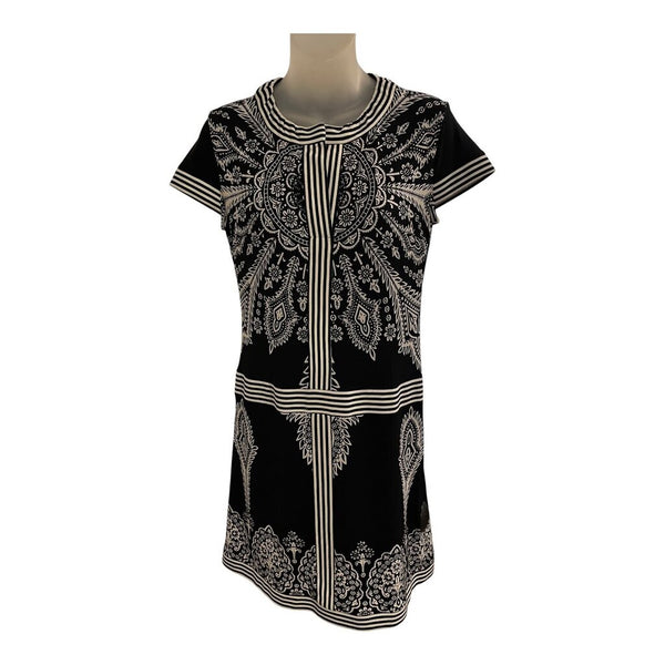 pattern short sleeve dress
