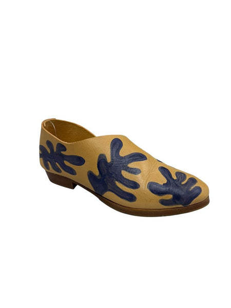 painted leather shoes
