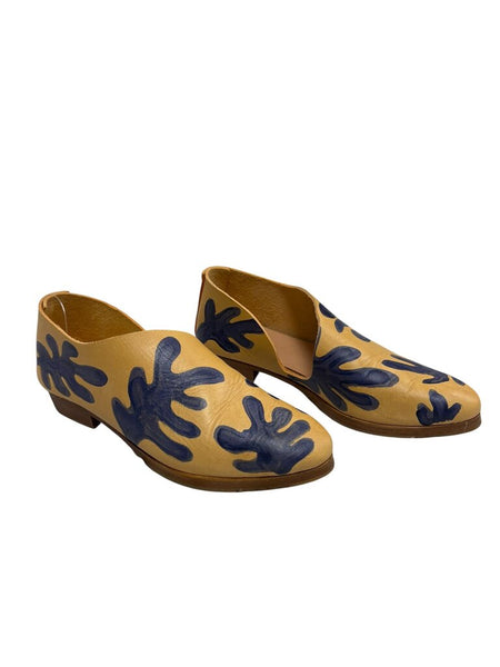 painted leather shoes