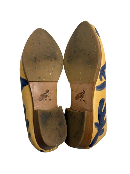 painted leather shoes