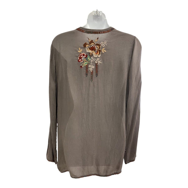 floral embroider blouse