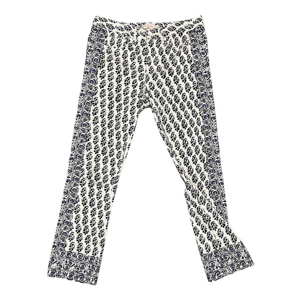 pattern straight jeans