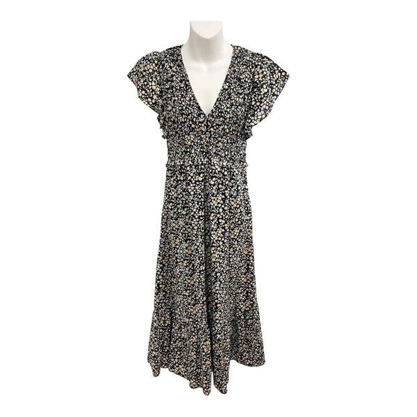 smock v neck floral dress