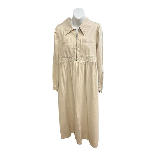 denim long slv dress