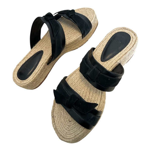 leather knot platform sandal