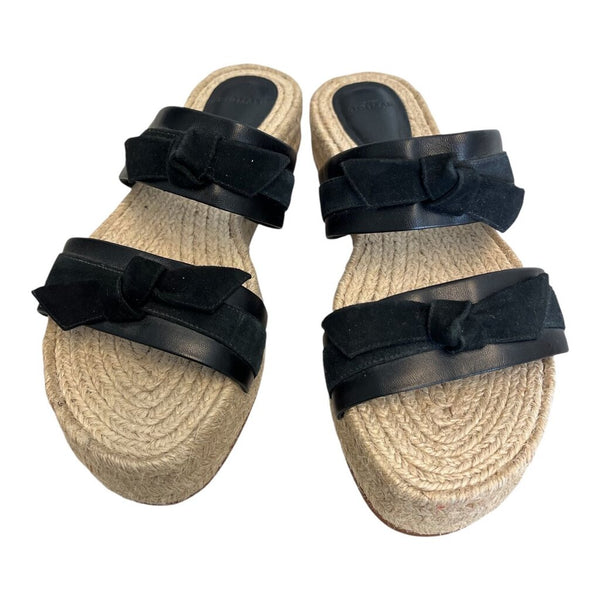 leather knot platform sandal