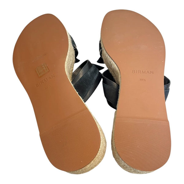 leather knot platform sandal