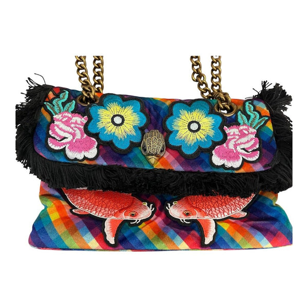 kansington velvet shoulder bag