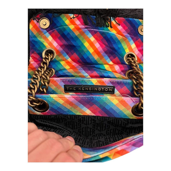kansington velvet shoulder bag