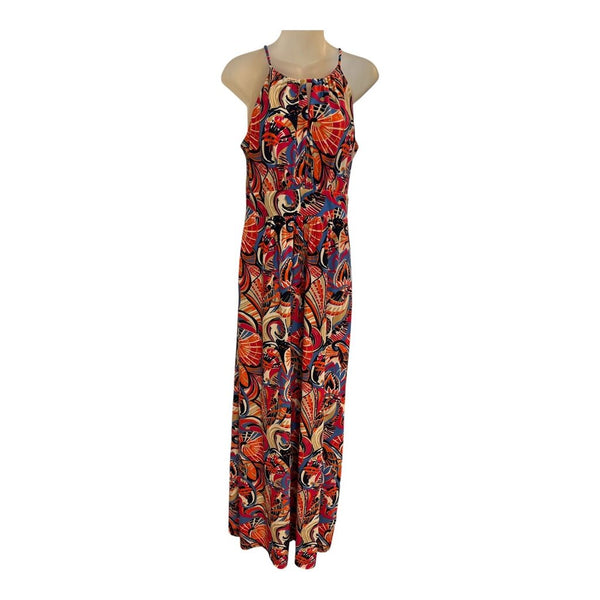 strappy pattern maxi