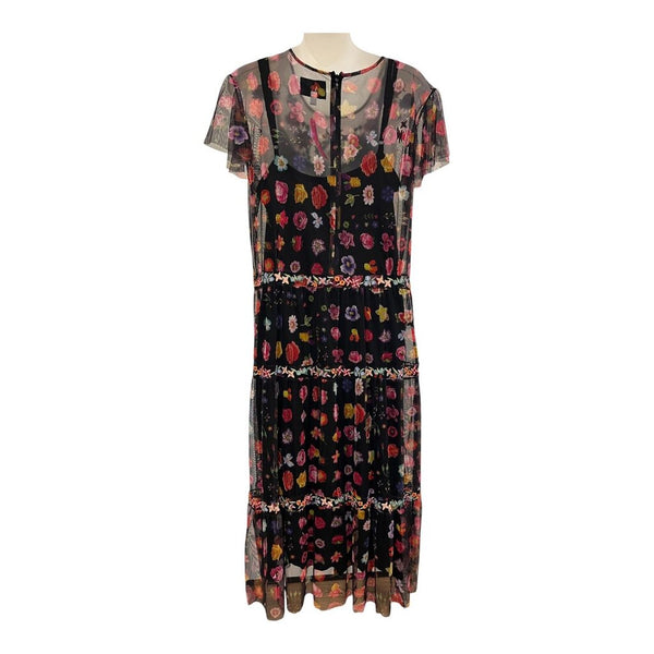 flower pring mesh dress