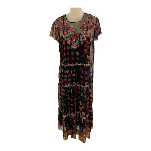 flower pring mesh dress