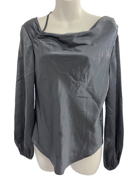 silk cowl blouse