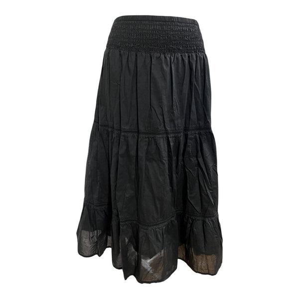 tiered midi skirt