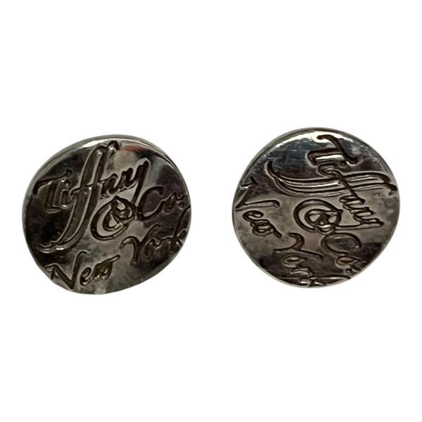 logo wavy disk studs