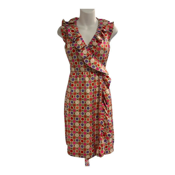 printed wrap dress