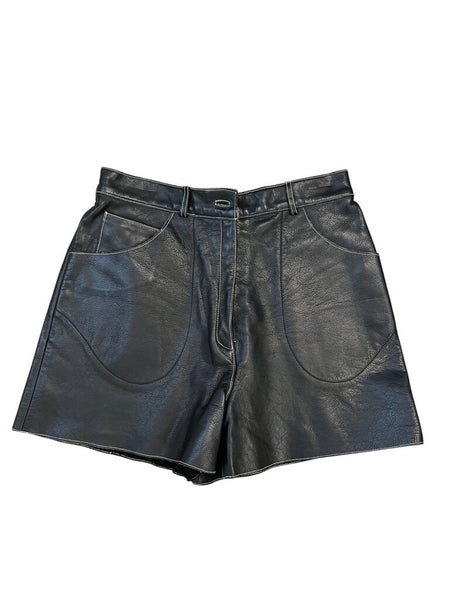 leather shorts