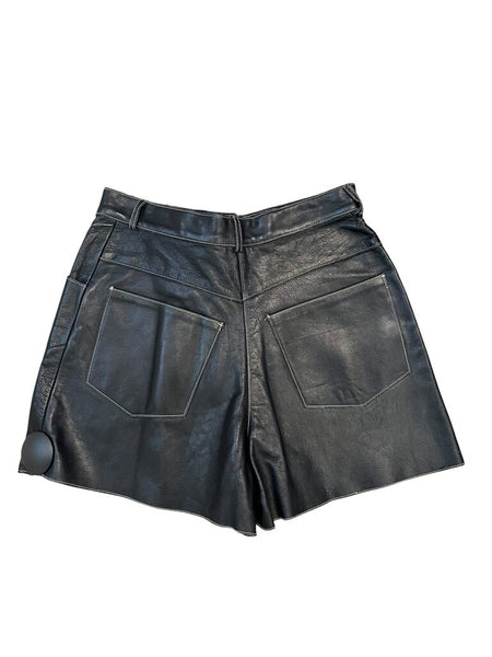 leather shorts
