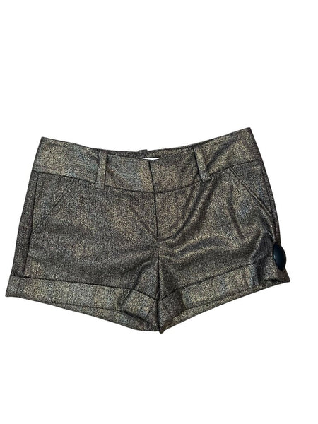 metallic cuffed shorts